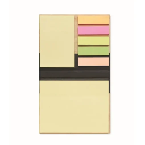 Gift Campaign Blocchi memo adesivi e segnapagine in copertina bambù Bamboo> Post-It E Memo