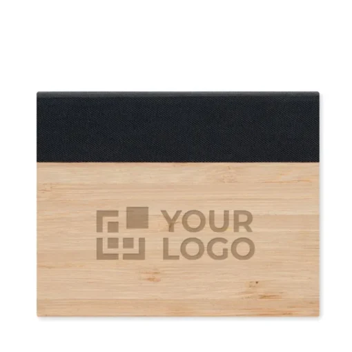 Gift Campaign Blocchi memo adesivi e segnapagine in copertina bambù Bamboo> Post-It E Memo