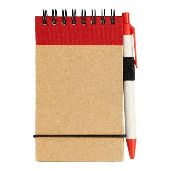 Gift Campaign Blocco note A7 in carta riciclata con spirale, fogli a righe e penna> Taccuini Tascabili E Quadernini A6