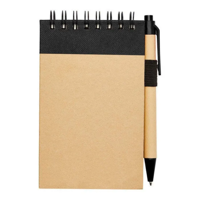 Gift Campaign Blocco note A7 in carta riciclata con spirale, fogli a righe e penna> Taccuini Tascabili E Quadernini A6