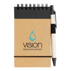 Gift Campaign Blocco note A7 in carta riciclata con spirale, fogli a righe e penna><noscript><img width=