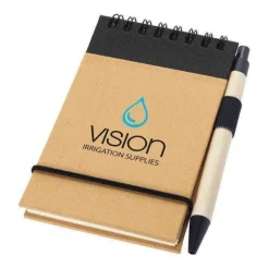 Gift Campaign Blocco note A7 in carta riciclata con spirale, fogli a righe e penna><noscript><img width=