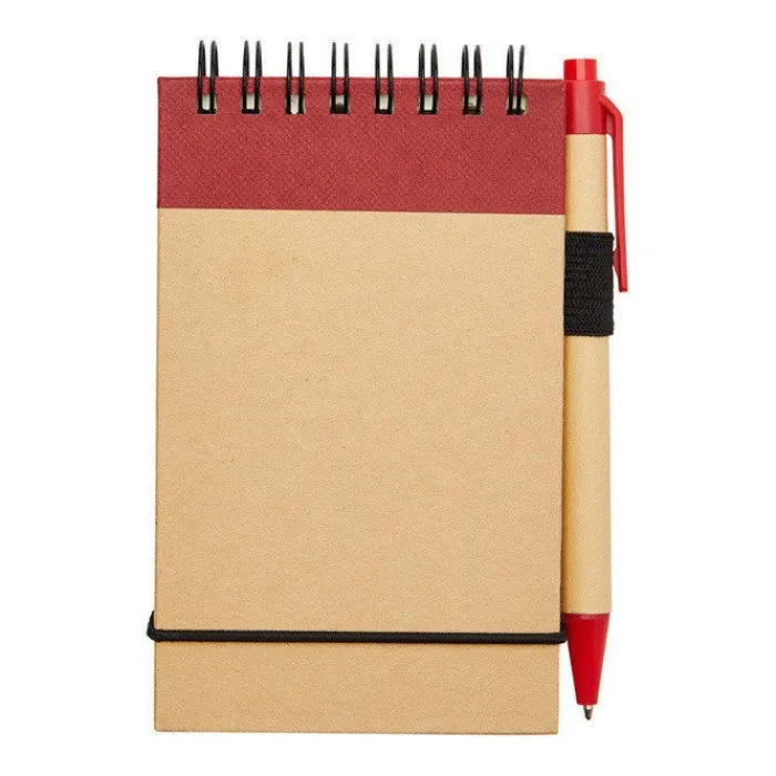 Gift Campaign Blocco note A7 in carta riciclata con spirale, fogli a righe e penna> Taccuini Tascabili E Quadernini A6