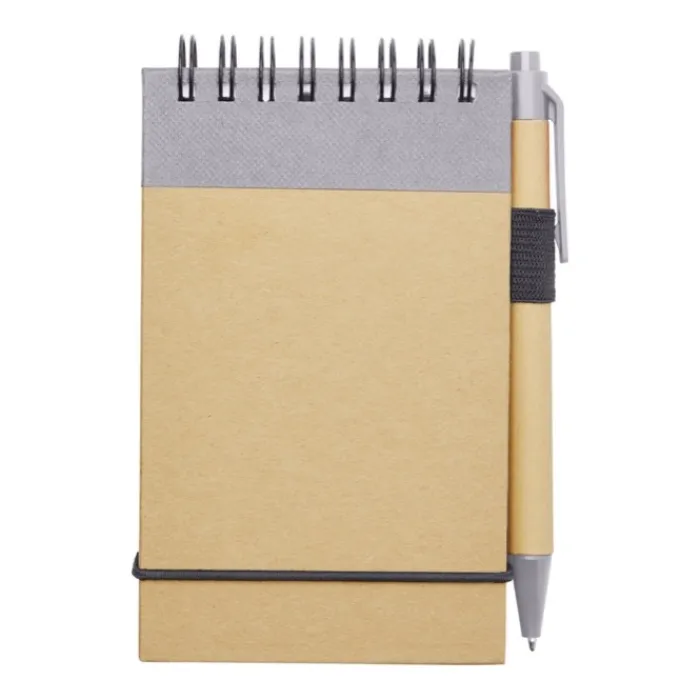 Gift Campaign Blocco note A7 in carta riciclata con spirale, fogli a righe e penna> Taccuini Tascabili E Quadernini A6