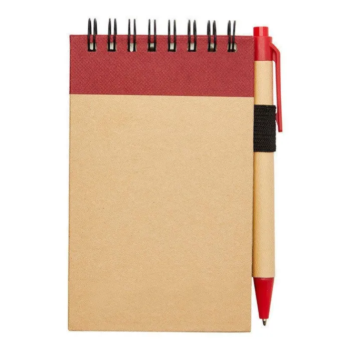 Gift Campaign Blocco note A7 in carta riciclata con spirale, fogli a righe e penna> Taccuini Tascabili E Quadernini A6