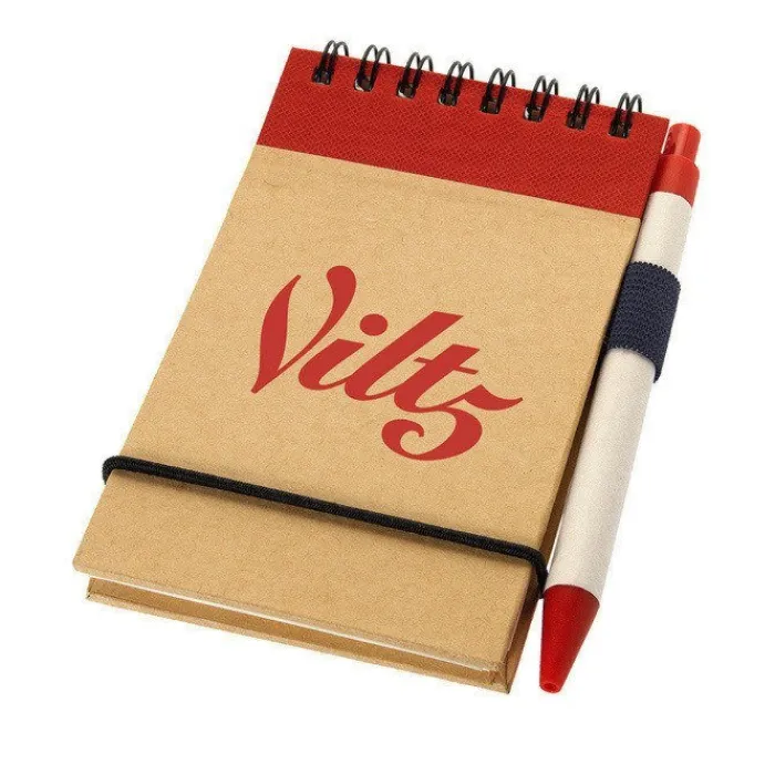 Gift Campaign Blocco note A7 in carta riciclata con spirale, fogli a righe e penna> Taccuini Tascabili E Quadernini A6