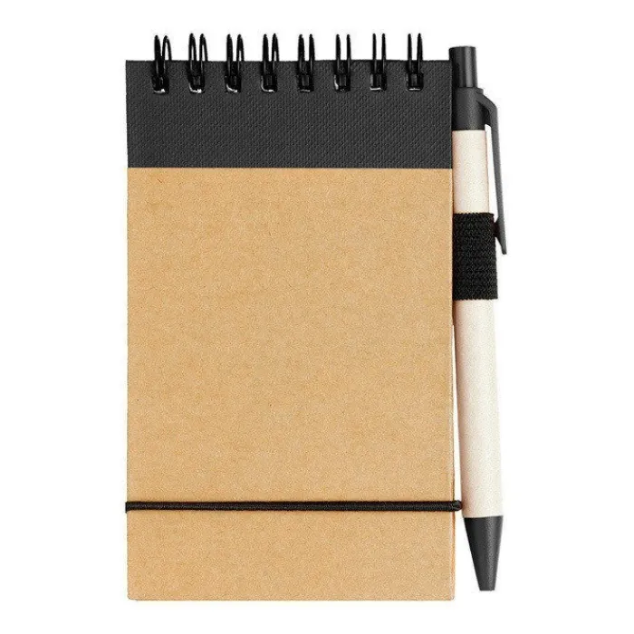 Gift Campaign Blocco note A7 in carta riciclata con spirale, fogli a righe e penna> Taccuini Tascabili E Quadernini A6