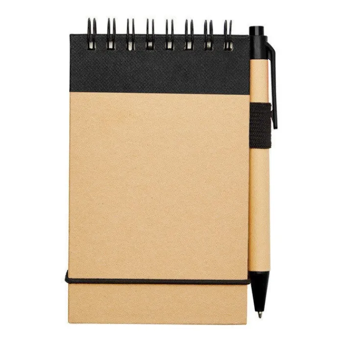 Gift Campaign Blocco note A7 in carta riciclata con spirale, fogli a righe e penna> Taccuini Tascabili E Quadernini A6