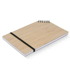 Gift Campaign Blocco note con copertina in bambù e spirale in un angolo A5> Quaderni A5
