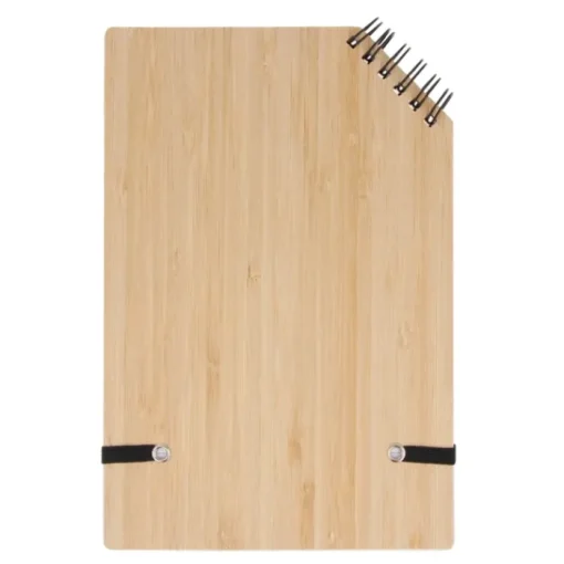 Gift Campaign Blocco note con copertina in bambù e spirale in un angolo A5> Quaderni A5