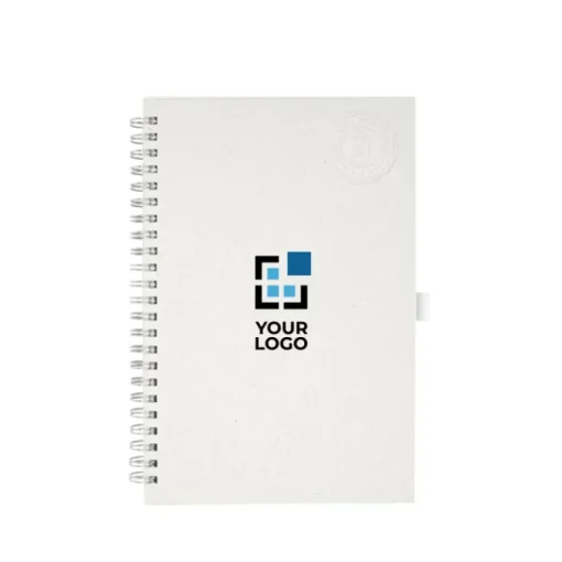 Gift Campaign Blocco note con logo A5 con portapenna pagine a righe Milk Carton> Gadget Ecologici|Taccuini Ecologici