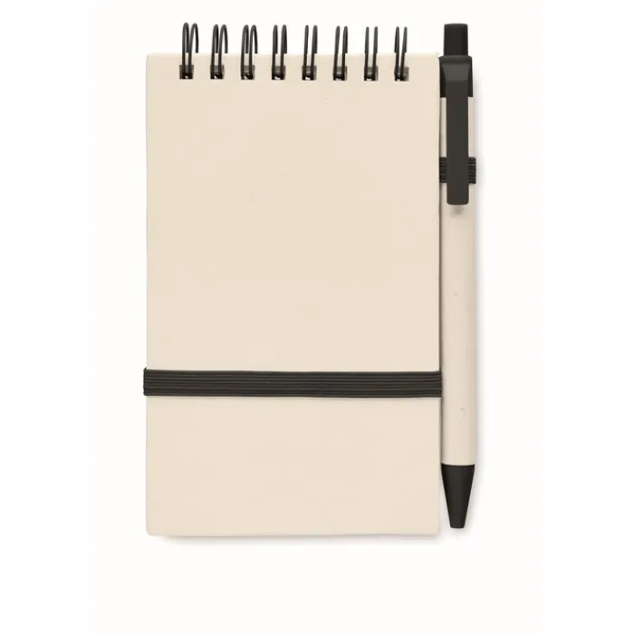 Gift Campaign Blocco note con logo A6 riciclato pagine a righe con penna EcoMilky> Block Notes|Taccuini Tascabili E Quadernini A6