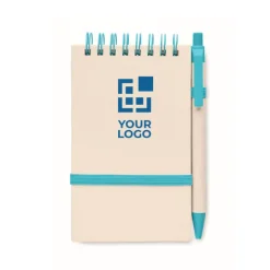 Gift Campaign Blocco note con logo A6 riciclato pagine a righe con penna EcoMilky><noscript><img width=