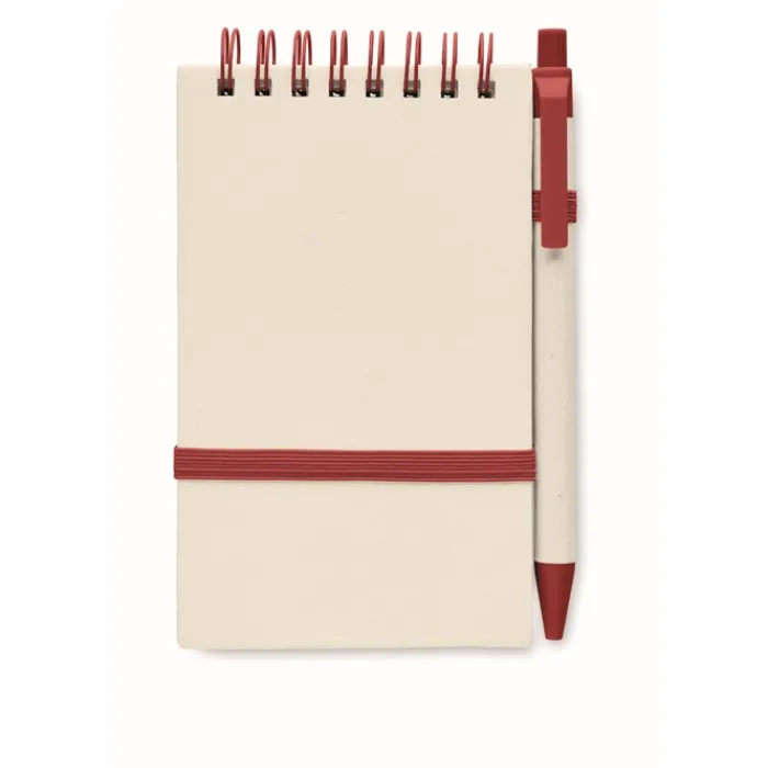 Gift Campaign Blocco note con logo A6 riciclato pagine a righe con penna EcoMilky> Block Notes|Taccuini Tascabili E Quadernini A6