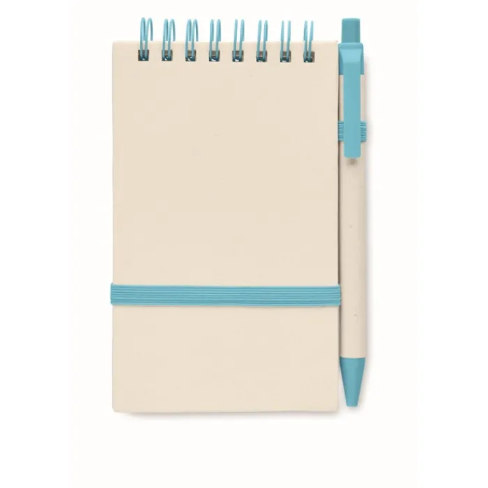 Gift Campaign Blocco note con logo A6 riciclato pagine a righe con penna EcoMilky> Block Notes|Taccuini Tascabili E Quadernini A6