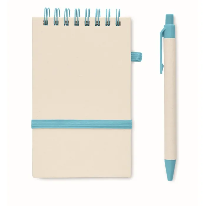 Gift Campaign Blocco note con logo A6 riciclato pagine a righe con penna EcoMilky> Block Notes|Taccuini Tascabili E Quadernini A6