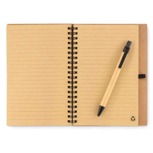 Gift Campaign Blocco notes ecologico personalizzato A5 pagine riciclate a righe EcoCork> Taccuini Con Penna|Taccuini Ecologici