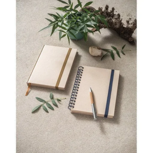 Gift Campaign Block notes A5 a righe con spirale e copertina in canna da zucchero> Taccuini Ecologici|Quaderni A5