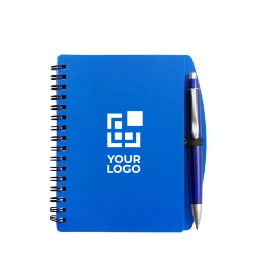 Gift Campaign Block notes A6 con spirale pagine a righe e penna a inchiostro blu> Block Notes|Taccuini Tascabili E Quadernini A6