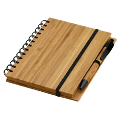 Gift Campaign Block notes A5 copertina bambù con penna e pagine a righe Bamboo> Taccuini Con Penna|Taccuini Ecologici