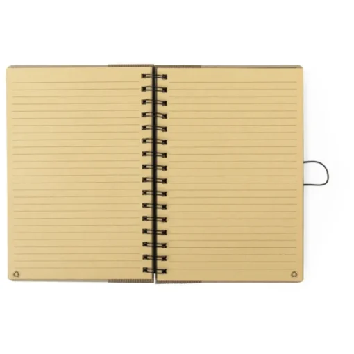 Gift Campaign Block notes A5 copertina riciclata con elastico pagine a righe Closure> Gadget Ecologici|Taccuini Ecologici