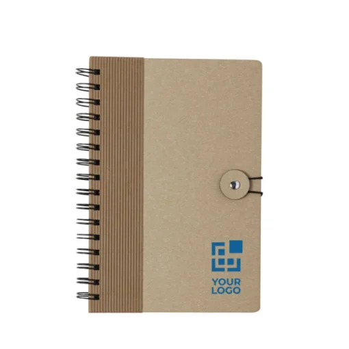 Gift Campaign Block notes A5 copertina riciclata con elastico pagine a righe Closure> Gadget Ecologici|Taccuini Ecologici