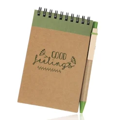 Gift Campaign Block notes A6 in cartone riciclato con pagine neutre e penna nera> Taccuini Tascabili E Quadernini A6