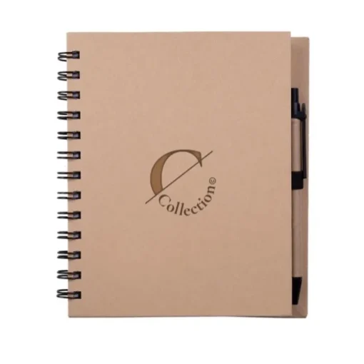 Gift Campaign Block notes carta riciclata con pagine neutre e penna a inchiostro blu> Taccuini Con Penna