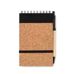 Gift Campaign Block notes con logo A6 con penna refill pagine righe CorkSpiral> Gadget Per L'Ufficio|Taccuini Con Penna
