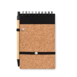 Gift Campaign Block notes con logo A6 con penna refill pagine righe CorkSpiral> Gadget Per L'Ufficio|Taccuini Con Penna