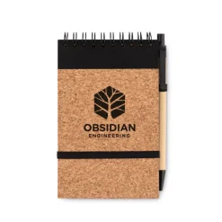 Gift Campaign Block notes con logo A6 con penna refill pagine righe CorkSpiral></noscript> Gadget Per L'Ufficio|Taccuini Con Penna