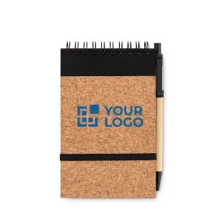Gift Campaign Block notes con logo A6 con penna refill pagine righe CorkSpiral></noscript> Gadget Per L'Ufficio|Taccuini Con Penna