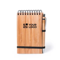 Gift Campaign Block notes con penna A6 copertina in bambù 140 pagine a righe Decor></noscript> Taccuini Con Penna|Taccuini Ecologici