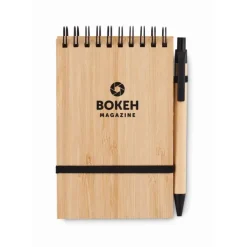 Gift Campaign Block notes con penna ed elastico A6 fogli a righe Bamboo light> Taccuini Con Penna|Block Notes