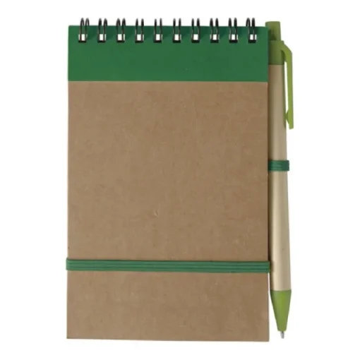 Gift Campaign Block notes con spirale A6 con penna 70 pagine a righe EcoSpiral> Taccuini Con Penna|Taccuini Ecologici