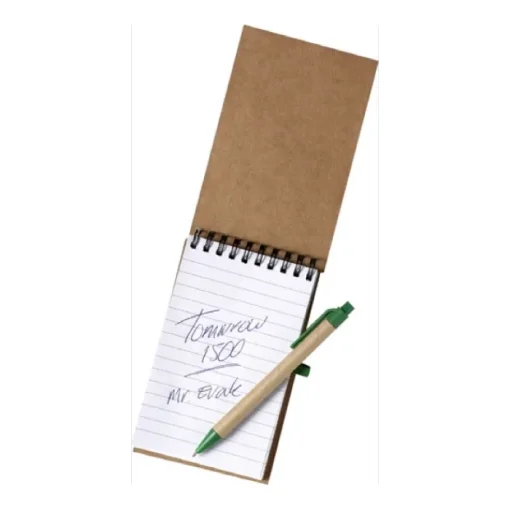 Gift Campaign Block notes con spirale A6 con penna 70 pagine a righe EcoSpiral> Taccuini Con Penna|Taccuini Ecologici