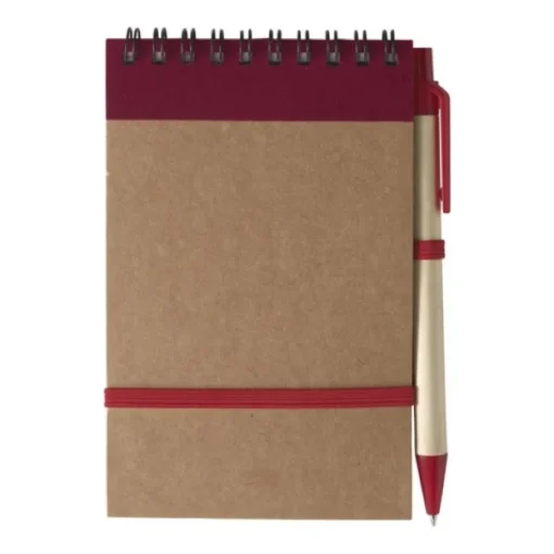 Gift Campaign Block notes con spirale A6 con penna 70 pagine a righe EcoSpiral> Taccuini Con Penna|Taccuini Ecologici