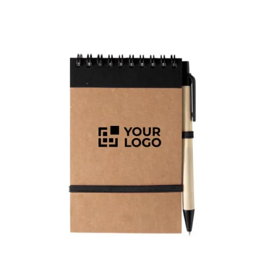 Gift Campaign Block notes con spirale A6 con penna 70 pagine a righe EcoSpiral> Taccuini Con Penna|Taccuini Ecologici