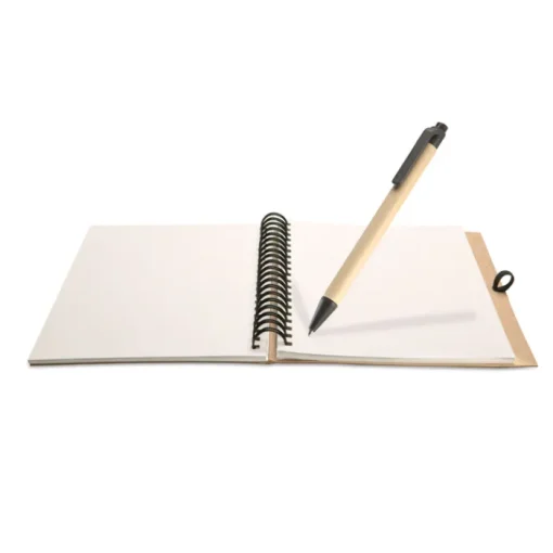 Gift Campaign Block notes pubblicitario B6 pagine bianche penna blu EcoBasic Small> Gadget Ecologici|Gadget Per L'Ufficio