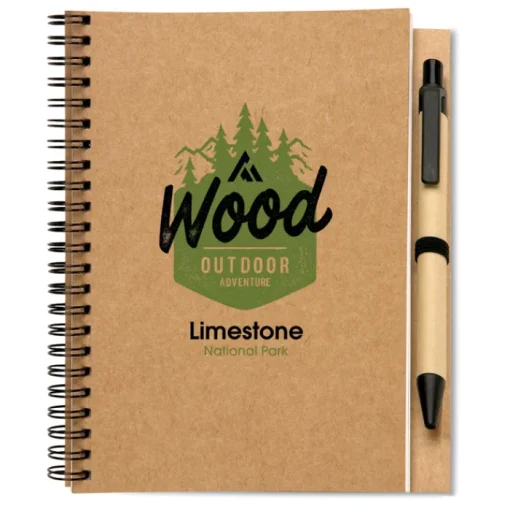 Gift Campaign Block notes pubblicitario B6 pagine bianche penna blu EcoBasic Small> Gadget Ecologici|Gadget Per L'Ufficio