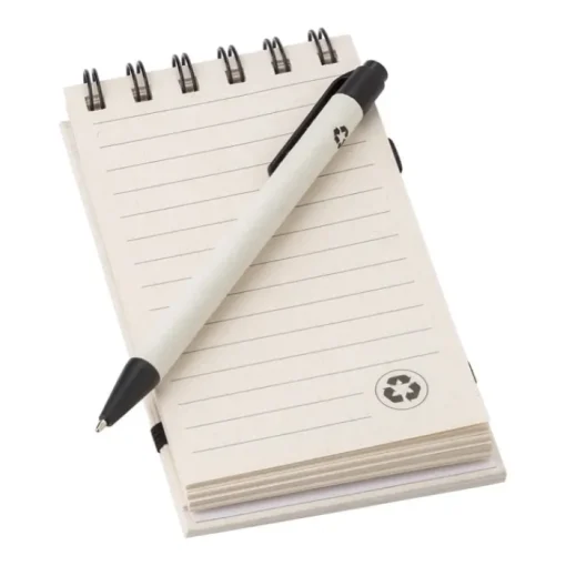 Gift Campaign Block notes tascabile A6 con pagine a righe e penna a inchiostro blu> Block Notes