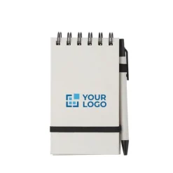 Gift Campaign Block notes tascabile A6 con pagine a righe e penna a inchiostro blu></noscript> Block Notes