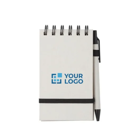 Gift Campaign Block notes tascabile A6 con pagine a righe e penna a inchiostro blu> Block Notes
