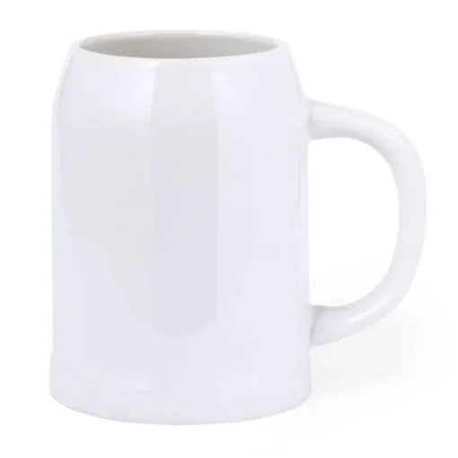 Gift Campaign Boccale per birra in ceramica con finitura bianca da 700 ml.> Bicchieri Di Vetro Personalizzati