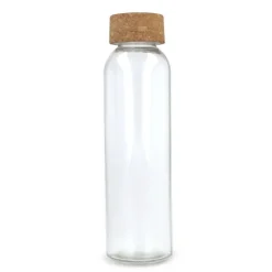 Gift Campaign Boraccia promozionale in vetro riciclato con tappo in sughero 500ml> Borracce In Vetro