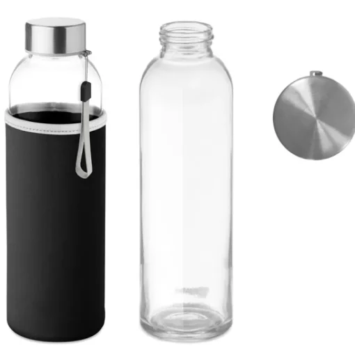 Gift Campaign Borracce con logo con custodia 500ml Downtown> Borracce In Vetro