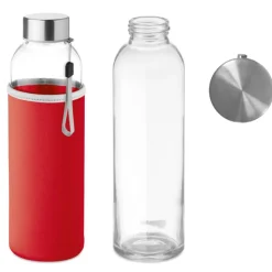 Gift Campaign Borracce con logo con custodia 500ml Downtown> Borracce In Vetro