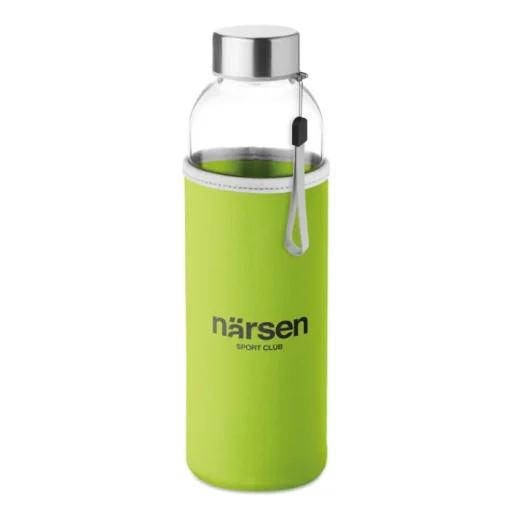 Gift Campaign Borracce con logo con custodia 500ml Downtown> Borracce In Vetro