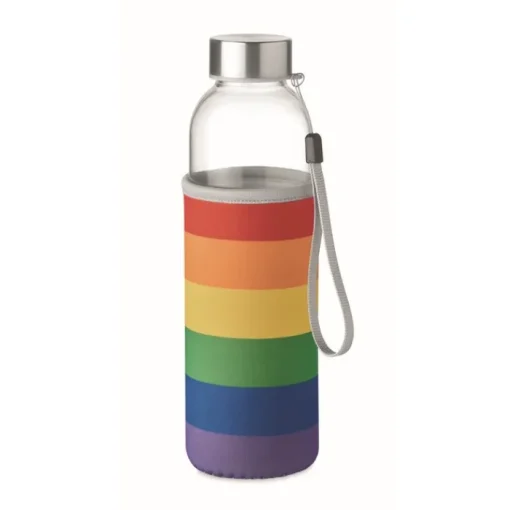 Gift Campaign Borracce con logo con custodia 500ml Downtown> Borracce In Vetro