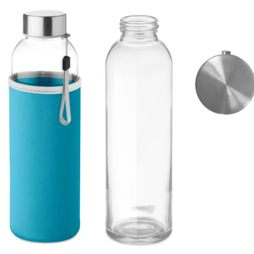 Gift Campaign Borracce con logo con custodia 500ml Downtown> Borracce In Vetro